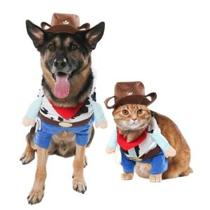 NEW Cowboy Costume Pet Size Medium Dog & Cat (20-50 lbs) Halloween Vibrant Life